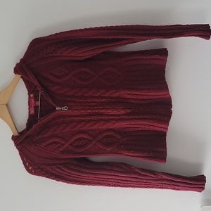 Vintage Early 2000s Cropped Zip Up Sweater Hoodie